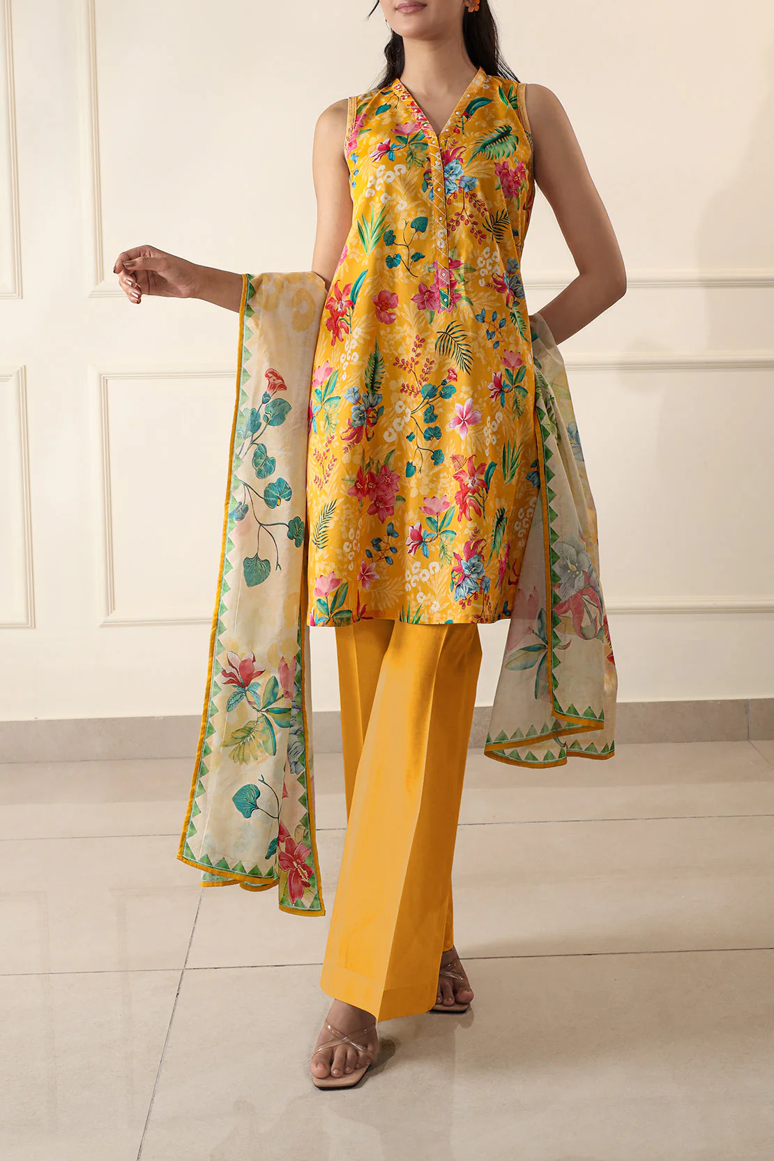 Unstitched Printed Lawn 3 Piece - Image 6