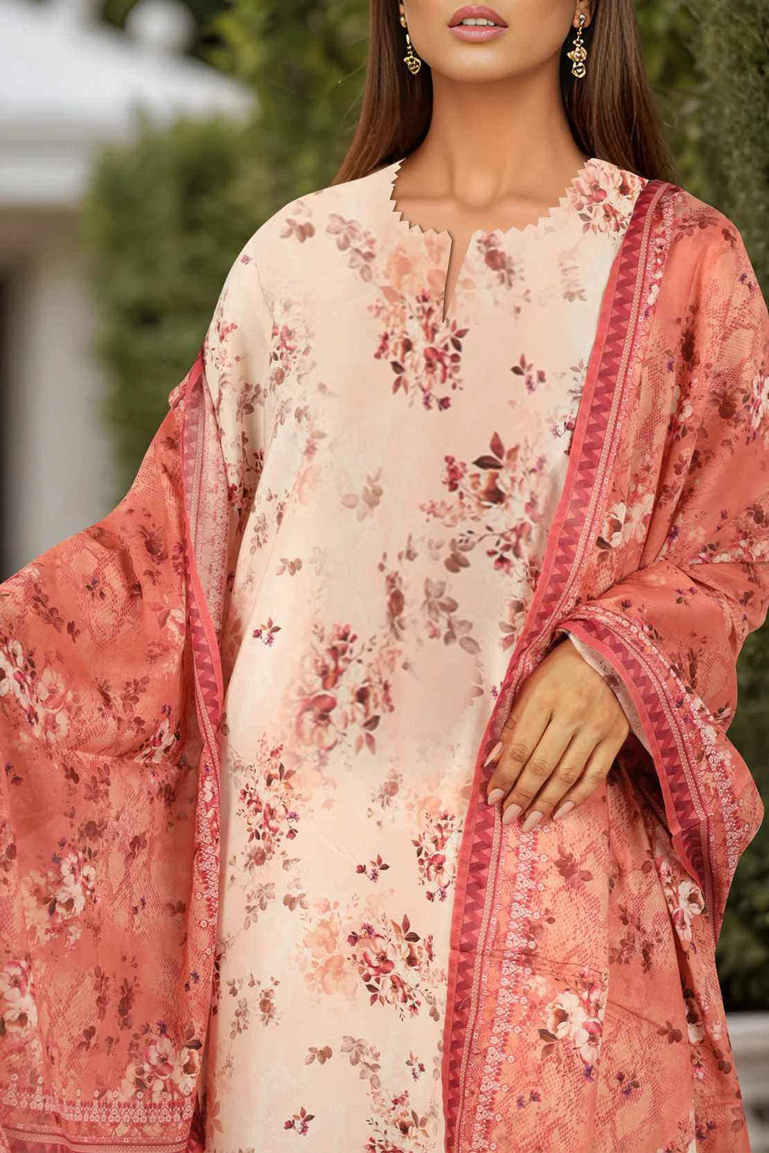 Unstitched Printed Lawn 3 Piece
