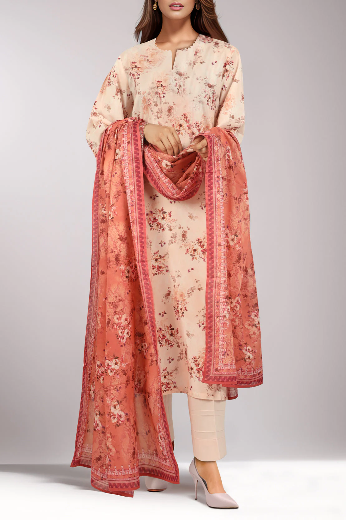 Unstitched Printed Lawn 3 Piece - Image 2