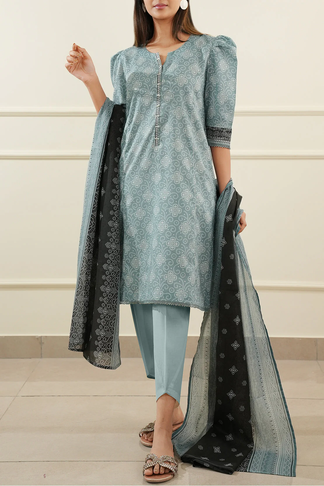 Unstitched Printed Lawn 3 Piece - Image 7