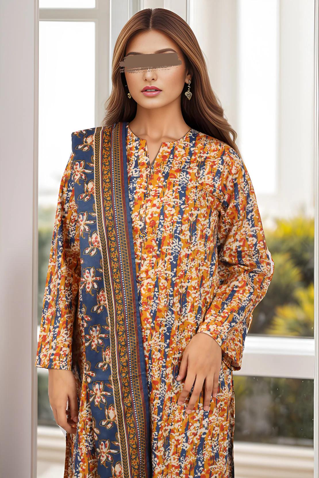 Unstitched Printed Lawn 3 Piece - Image 4