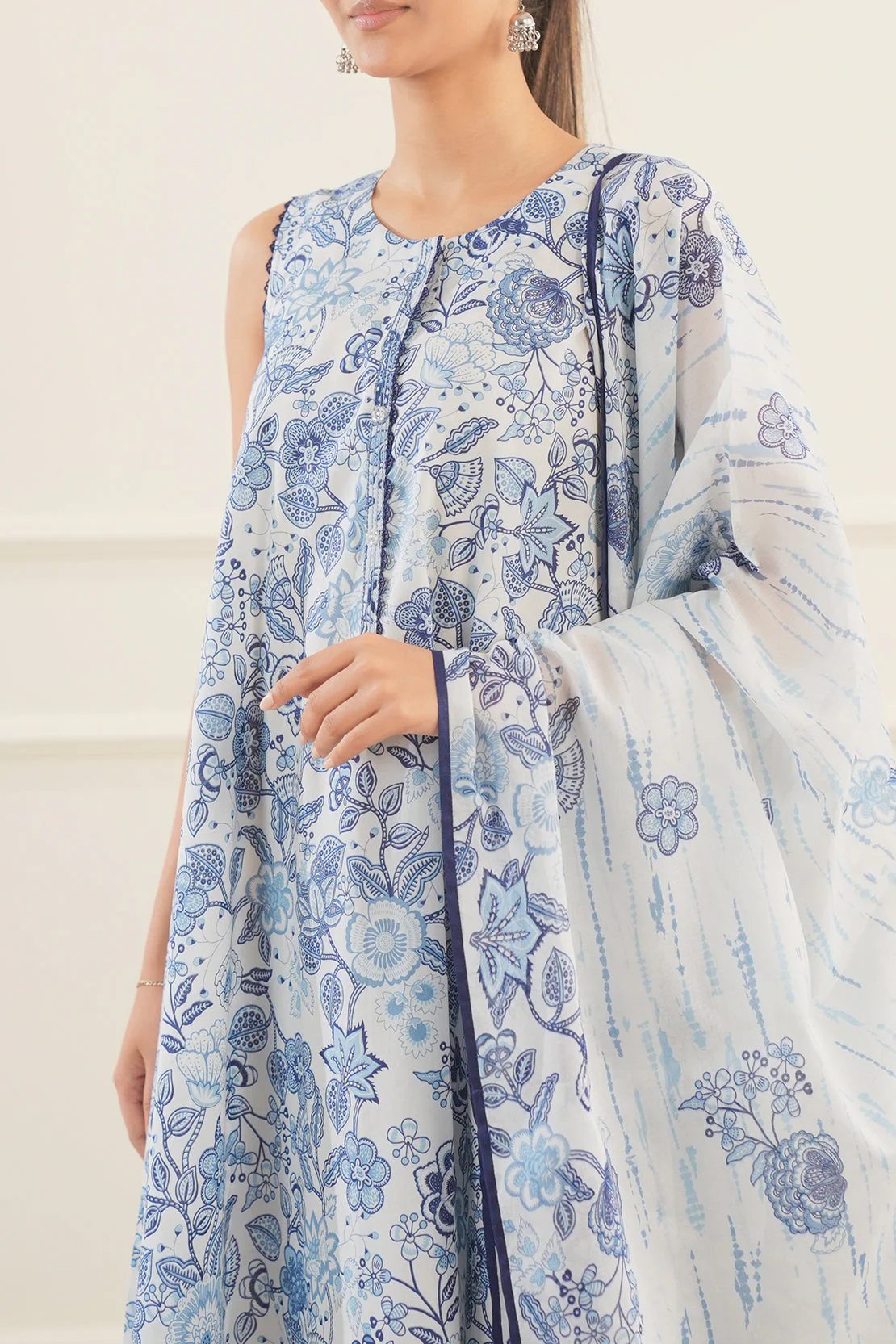 Unstitched Printed Lawn 3 Piece