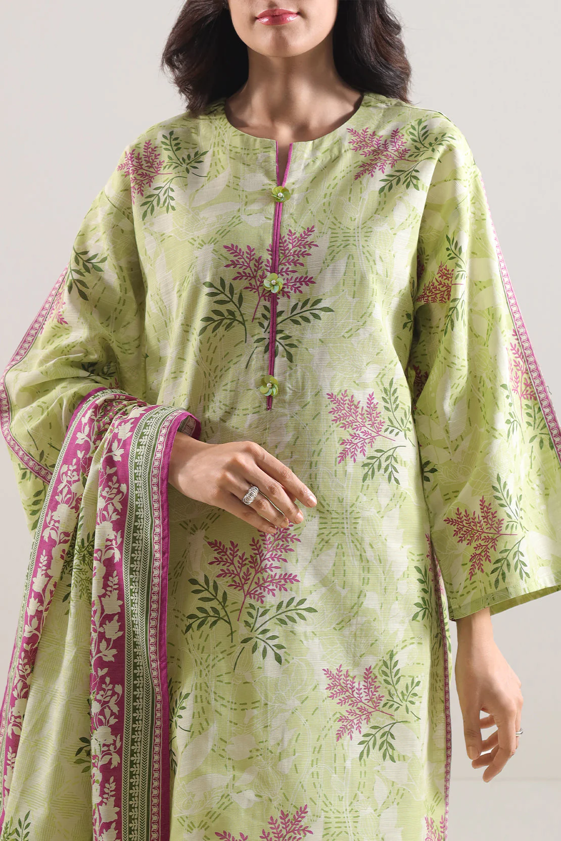 Unstitched Printed Lawn 3 Piece - Image 2