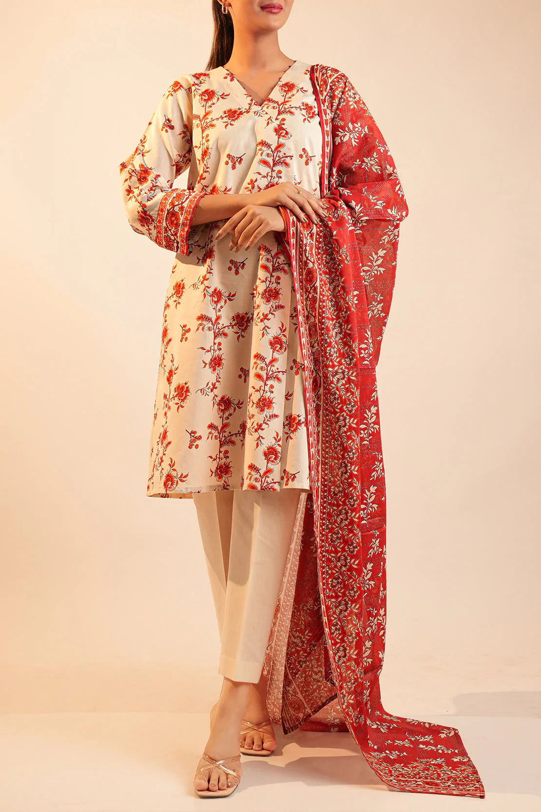 Unstitched Printed Lawn 3 Piece - Image 3