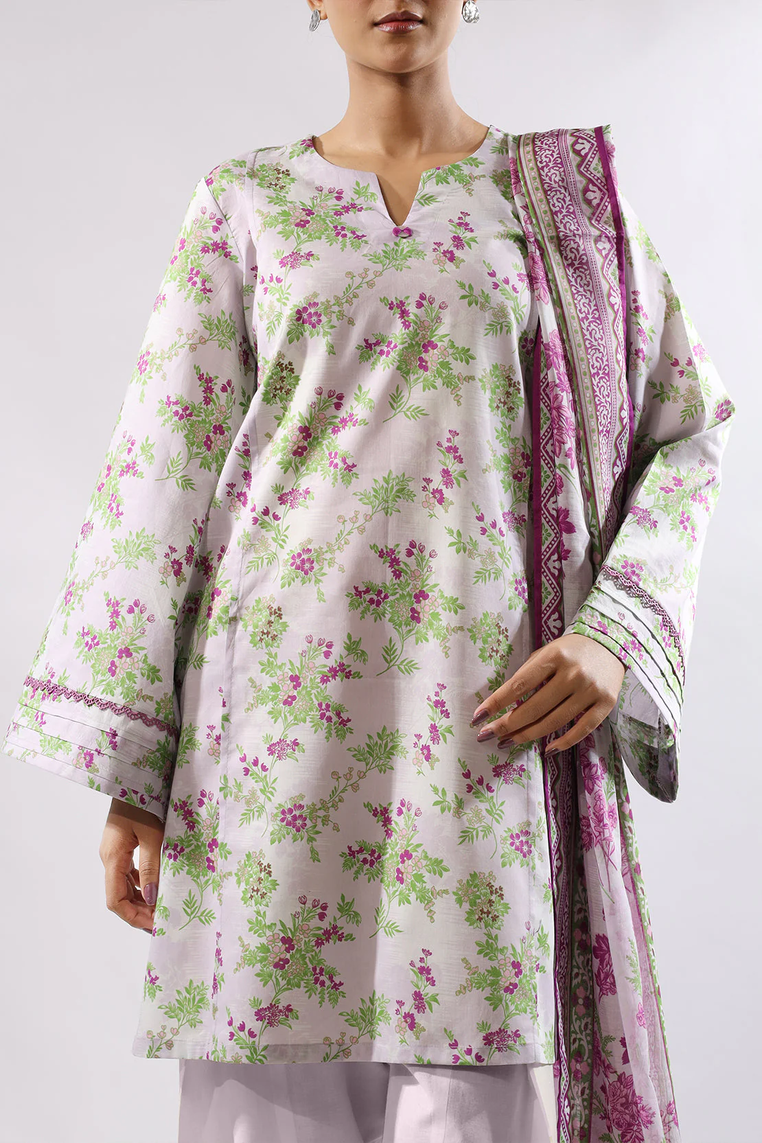 Unstitched Printed Lawn 3 Piece - Image 7
