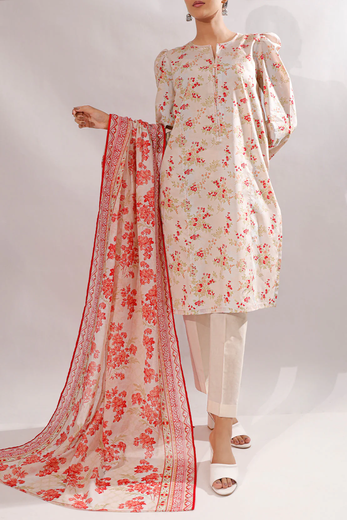 Unstitched Printed Lawn 3 Piece - Image 2