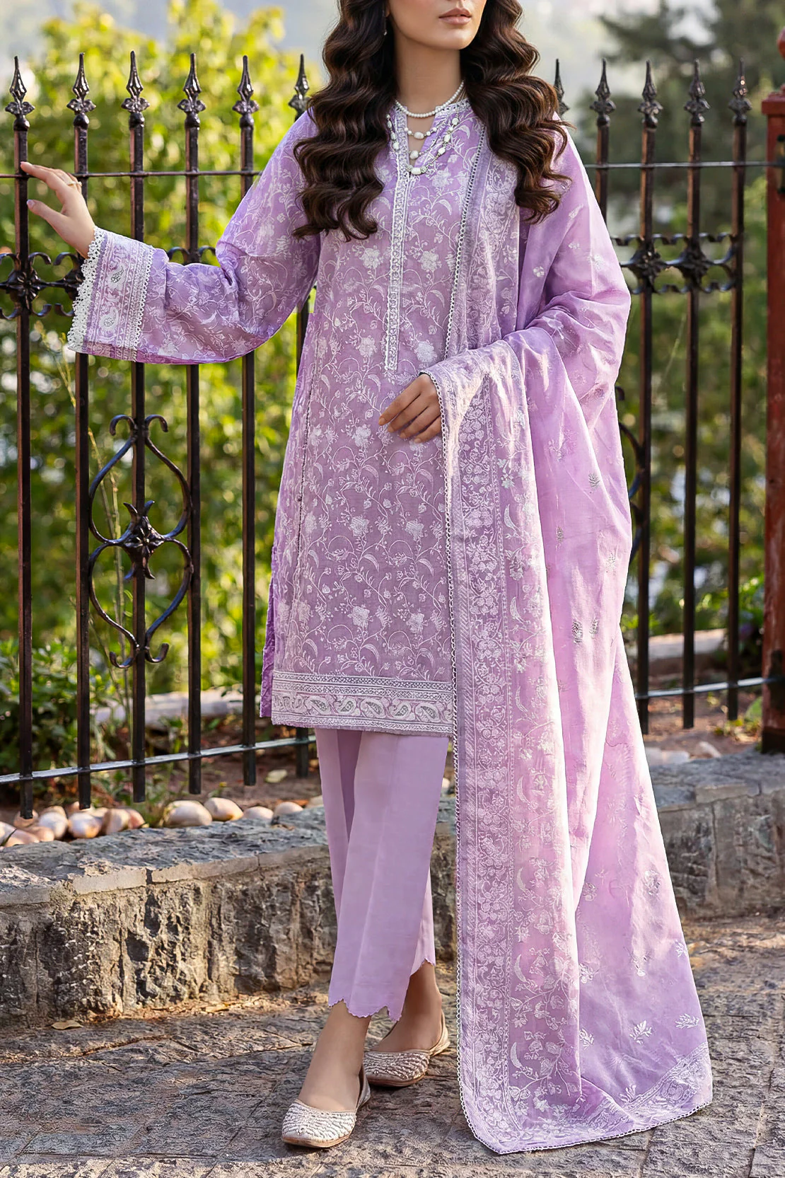 Unstitched Printed Lawn 3 Piece