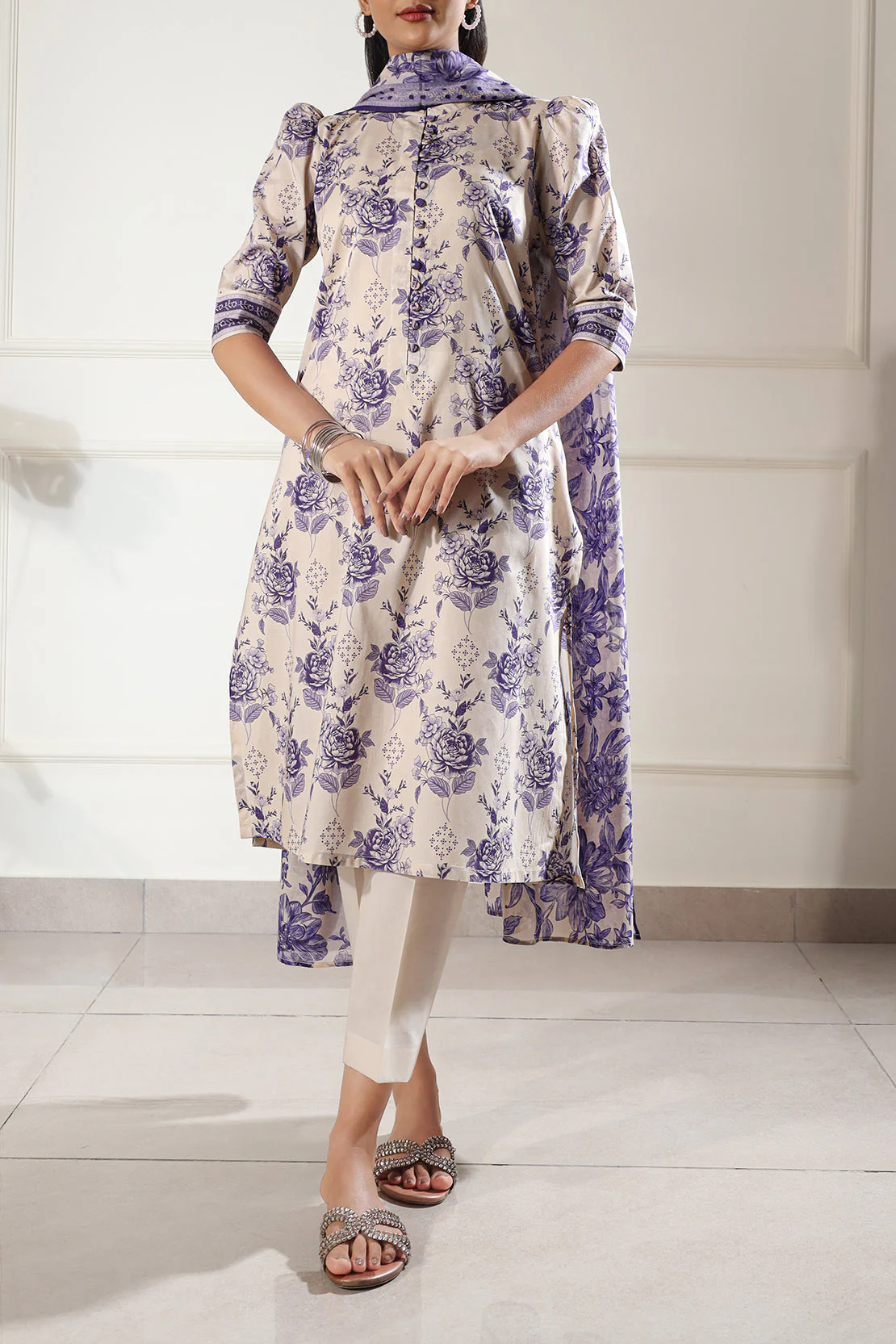 Unstitched Printed Lawn 3 Piece - Image 3