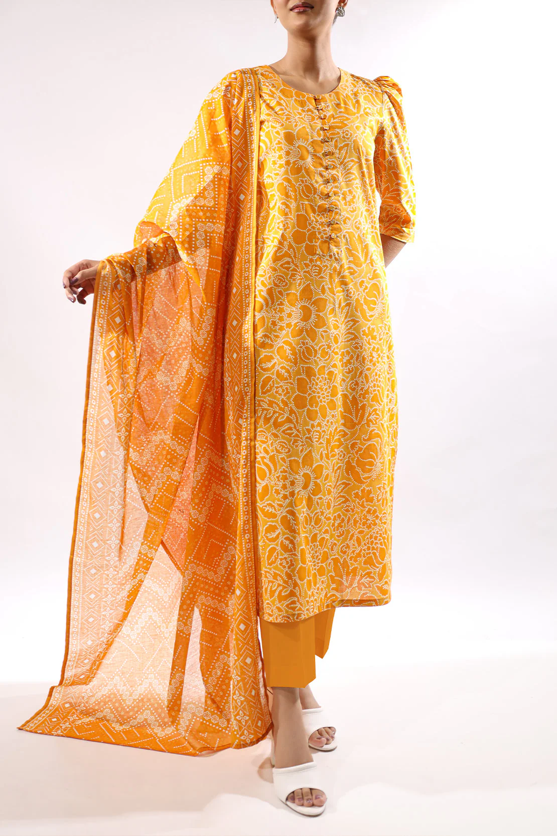 Unstitched Printed Lawn 3 Piece - Image 2