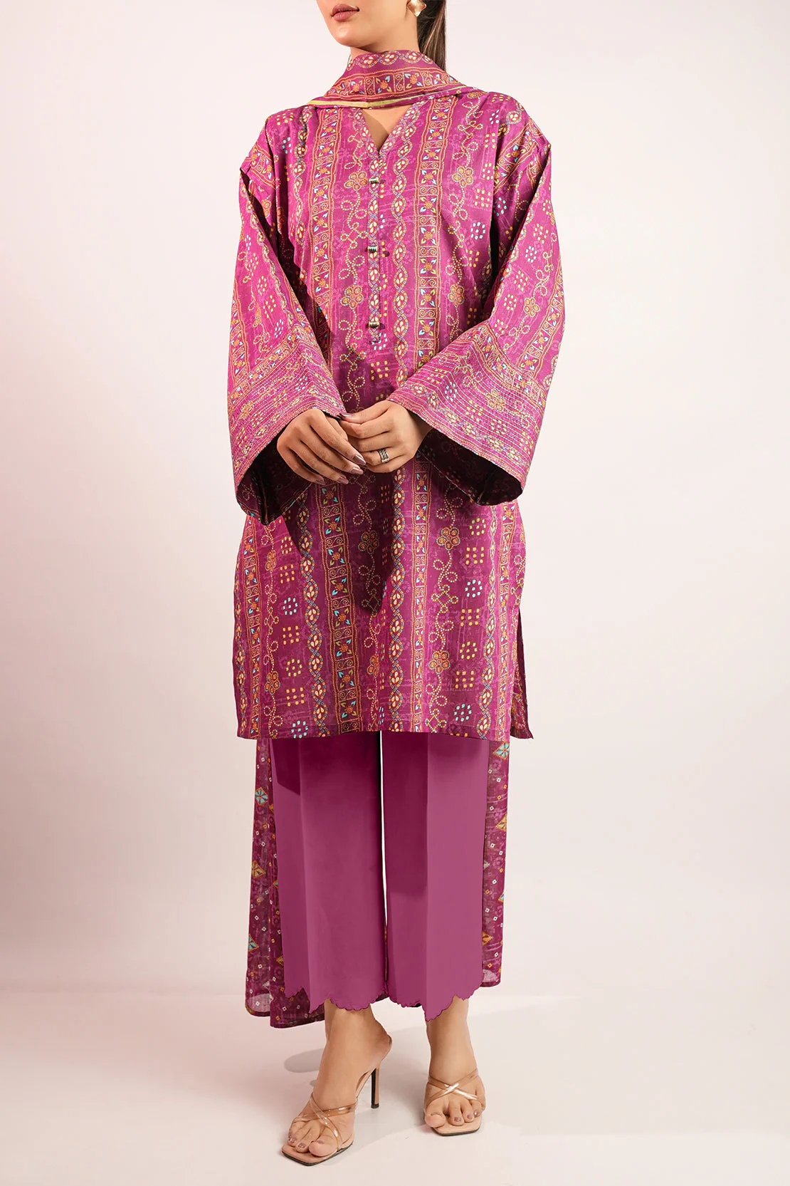 Unstitched Printed Lawn 3 Piece - Image 3