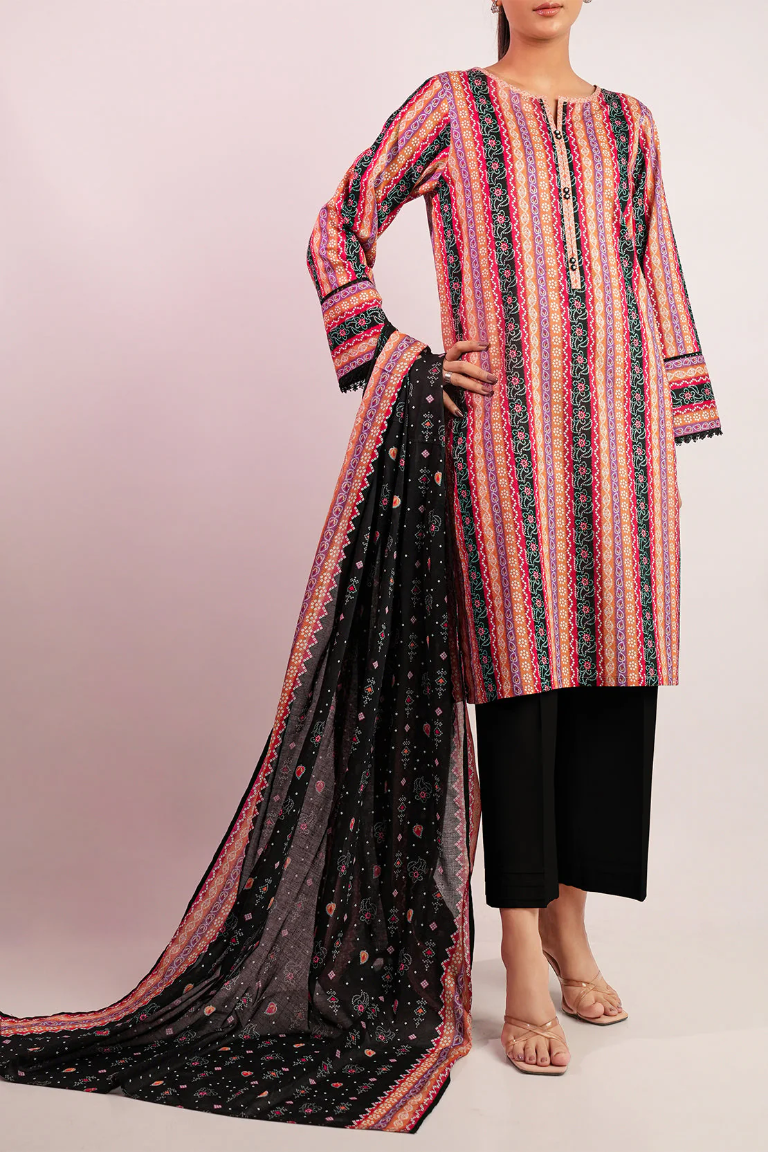 Unstitched Printed Lawn 3 Piece - Image 2