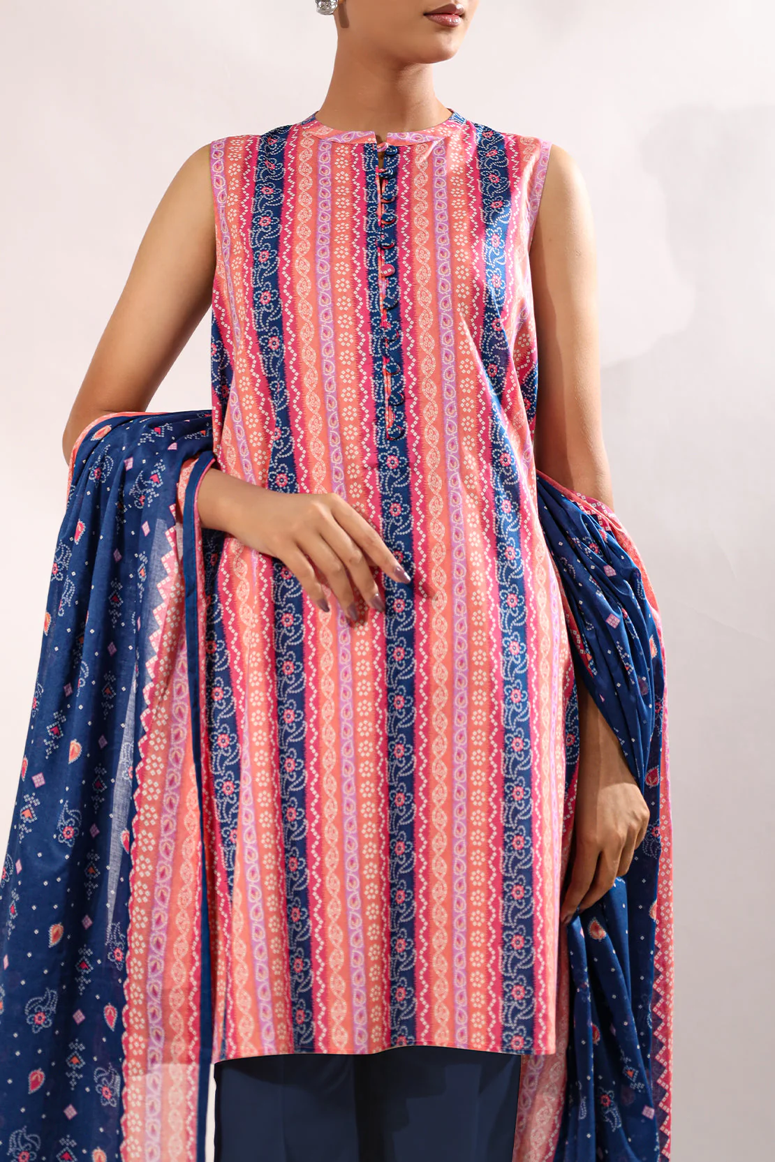 Unstitched Printed Lawn 3 Piece