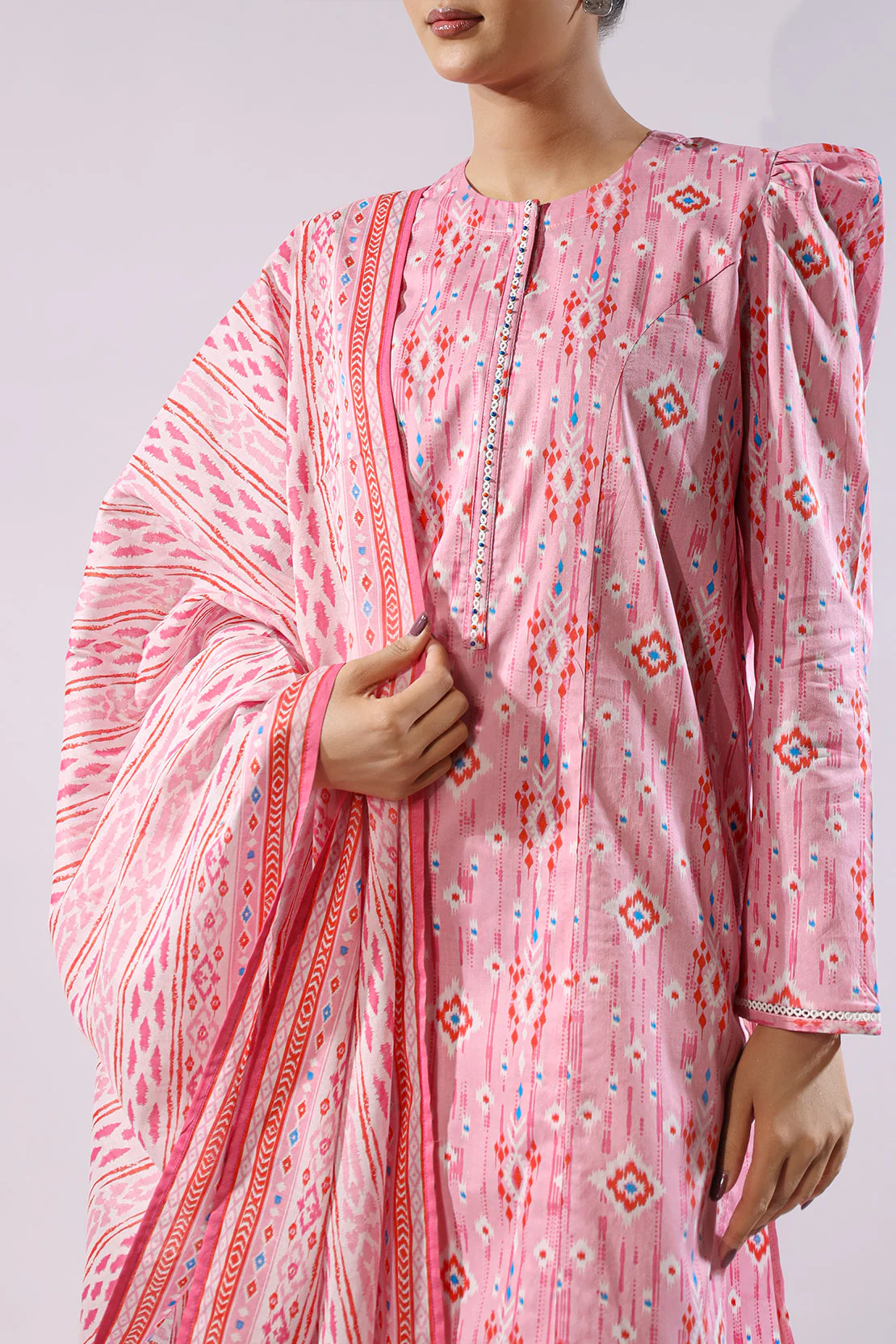 Unstitched Printed Lawn 3 Piece