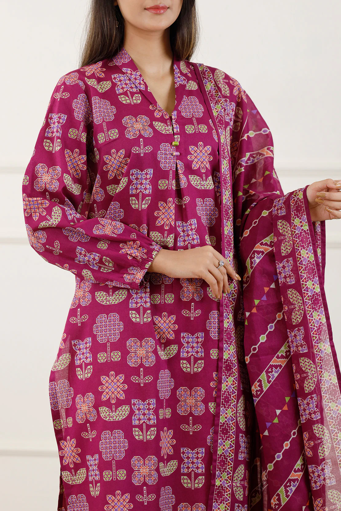 Unstitched Printed Lawn 3 Piece - Image 7