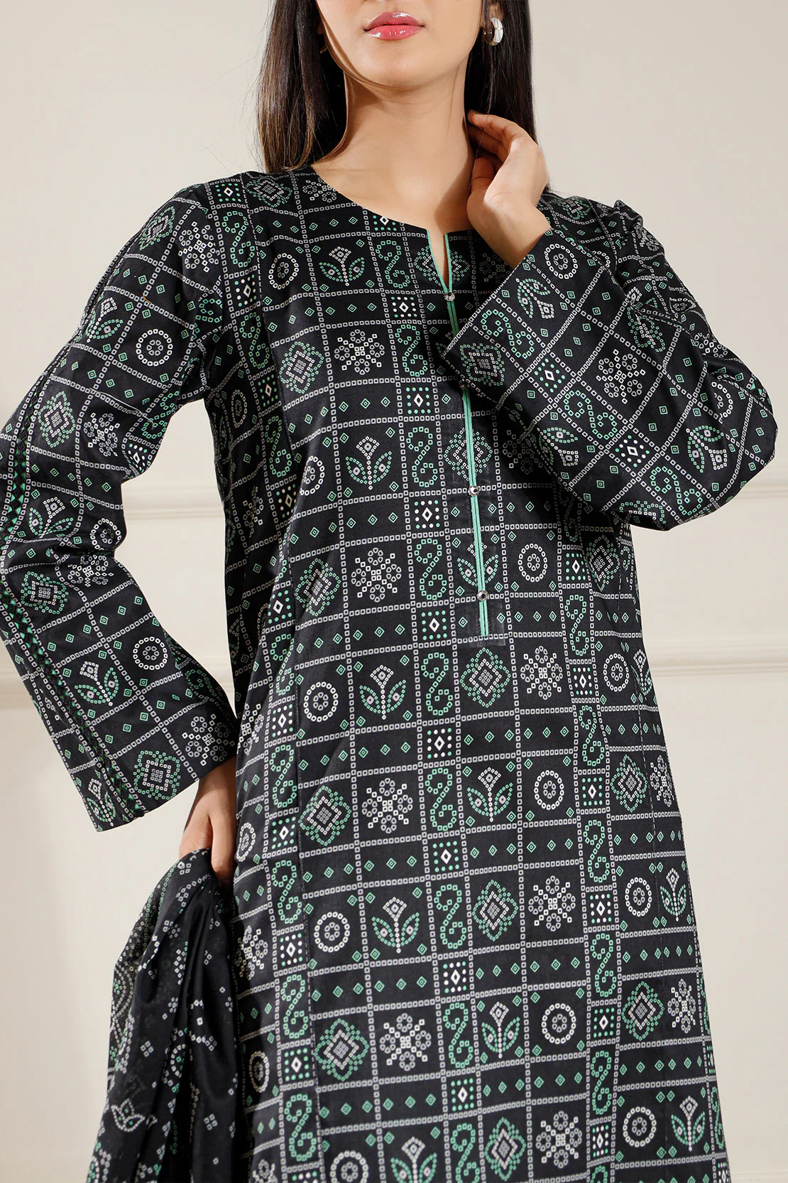 Unstitched Printed Lawn 3 Piece