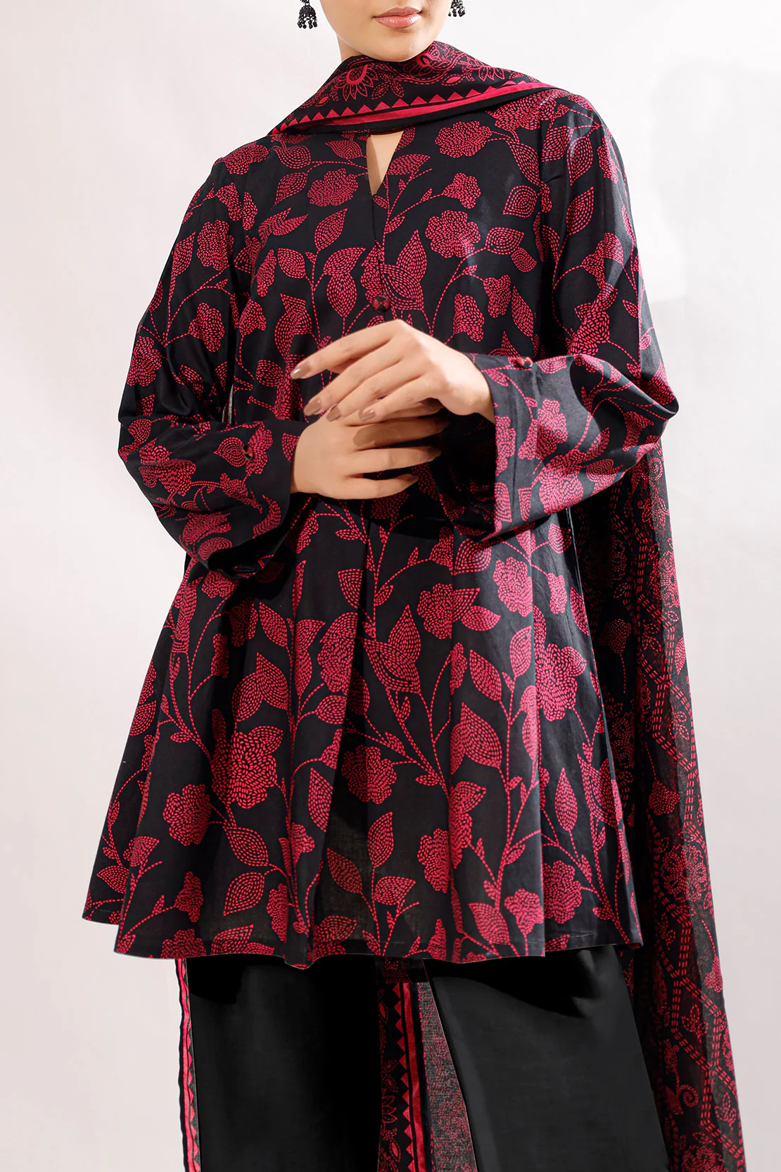 Unstitched Printed Lawn 3 Piece