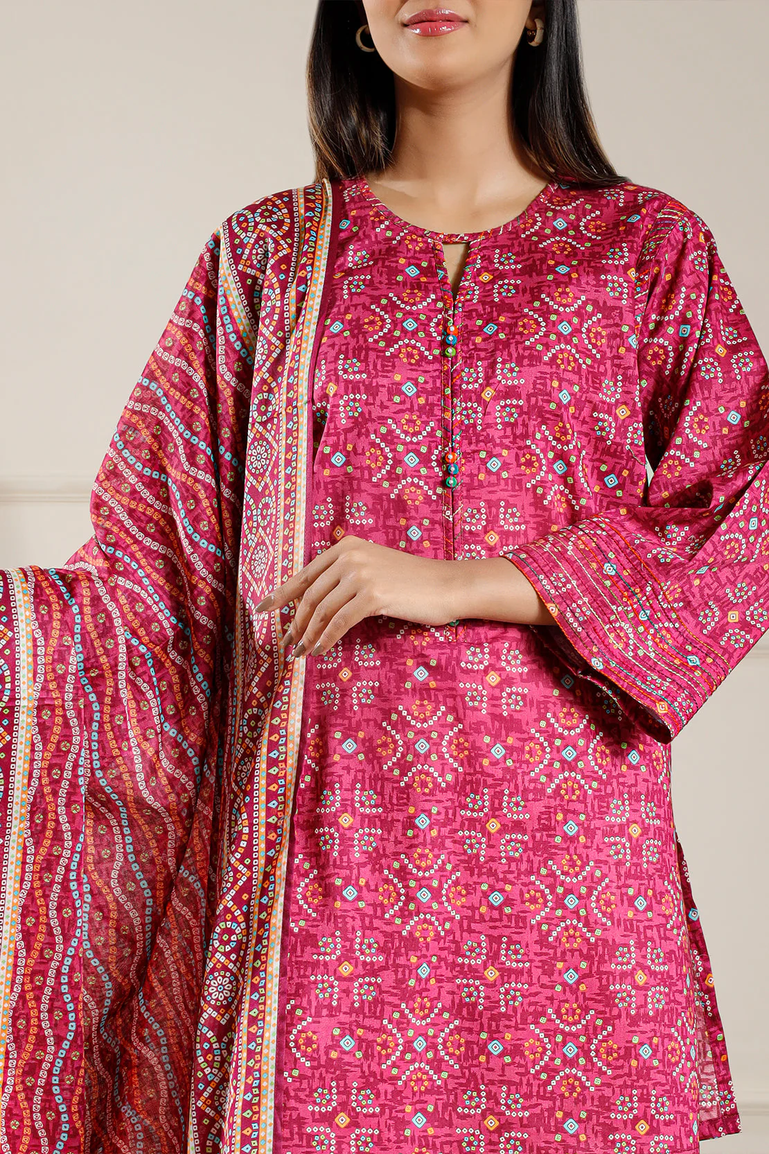 Unstitched Printed Lawn 3 Piece