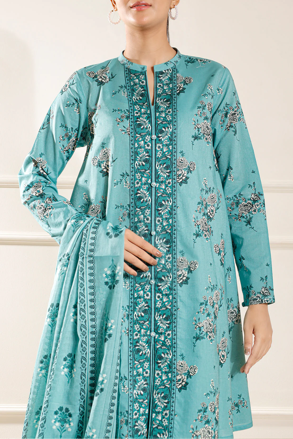 Unstitched Printed Lawn 3 Piece - Image 6
