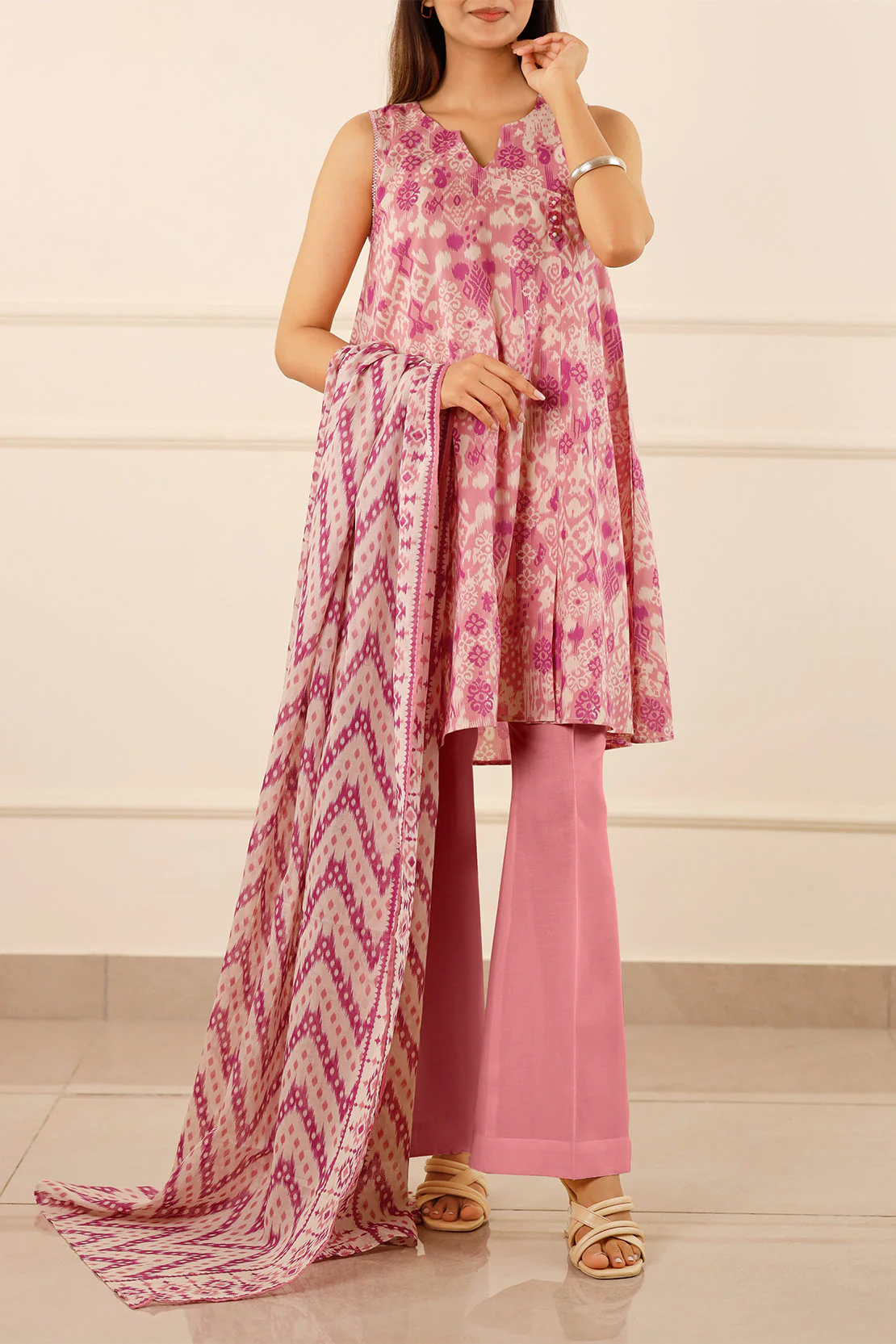 Unstitched Printed Lawn 3 Piece