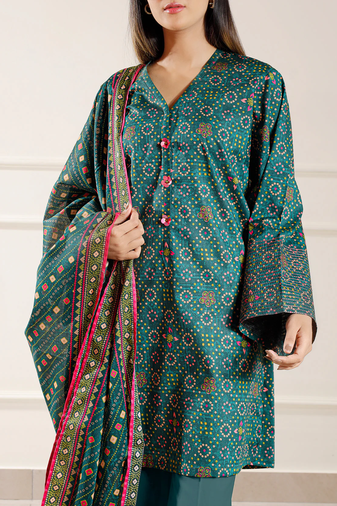 Unstitched Printed Lawn 3 Piece - Image 5