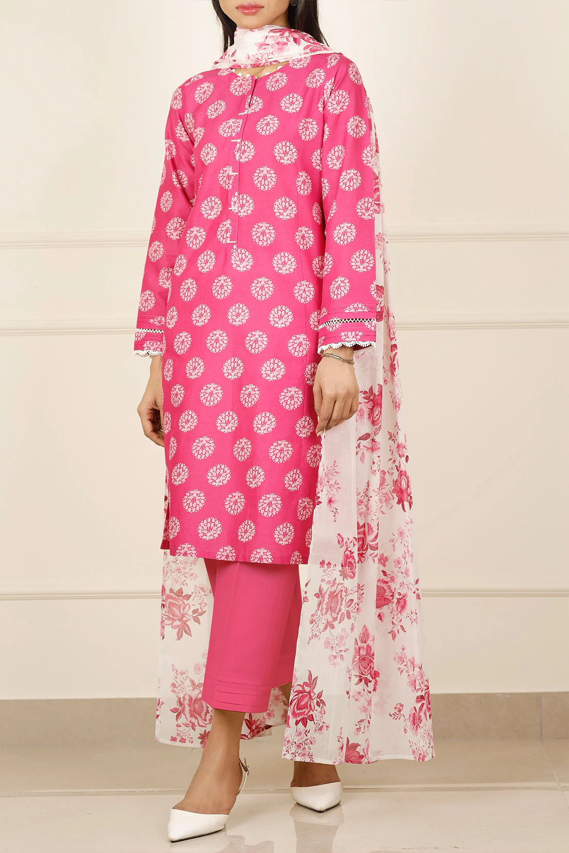 Unstitched Printed Lawn 3 Piece