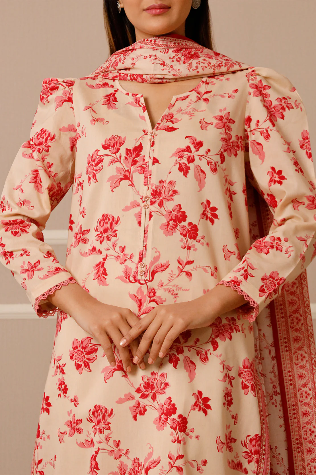 Unstitched Printed Lawn 3 Piece - Image 6