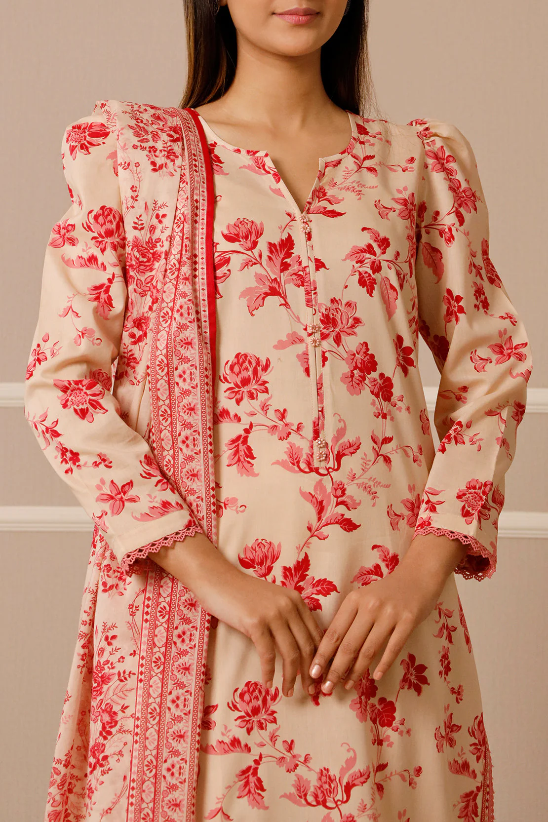 Unstitched Printed Lawn 3 Piece - Image 7