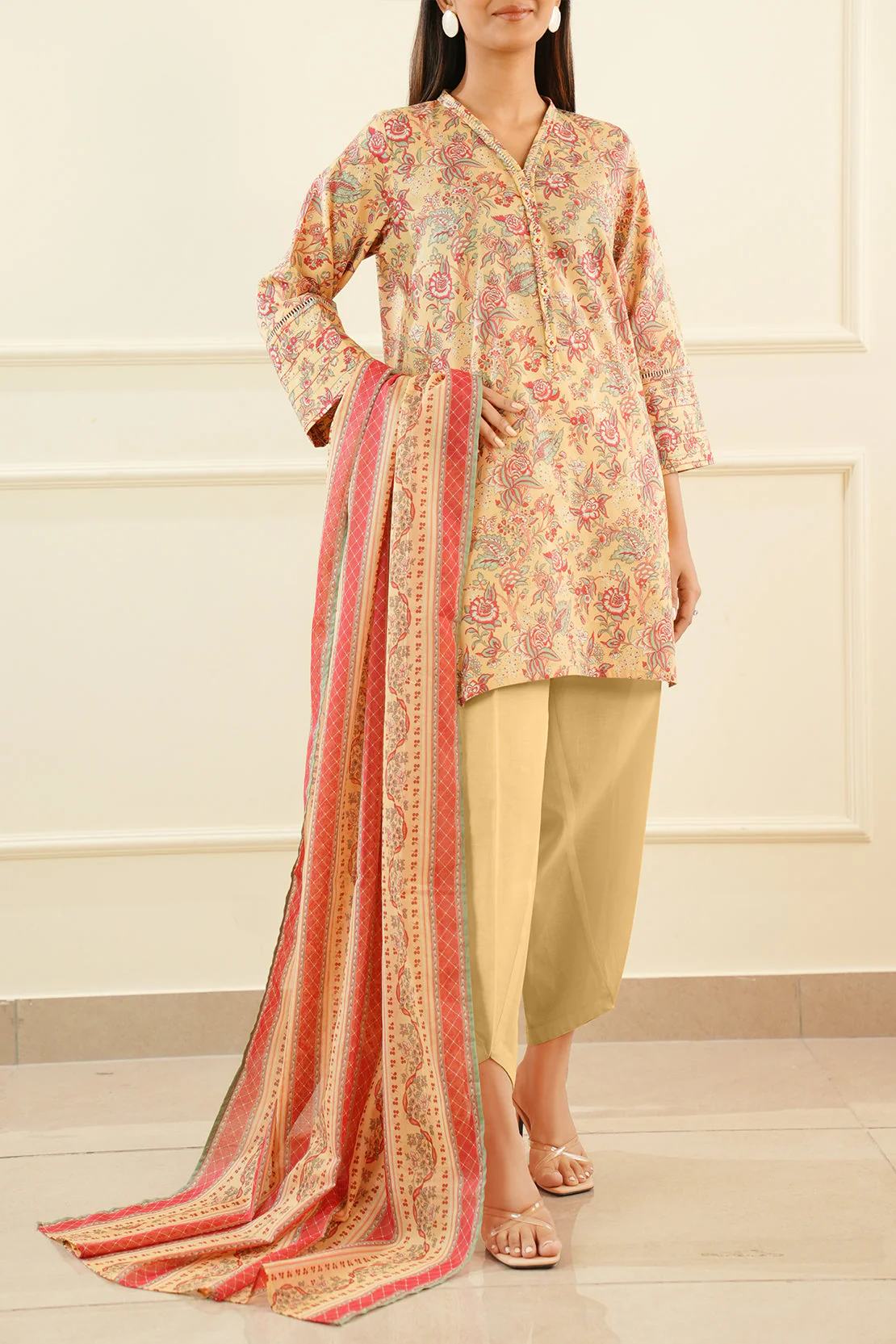 Unstitched Printed Lawn 3 Piece - Image 2
