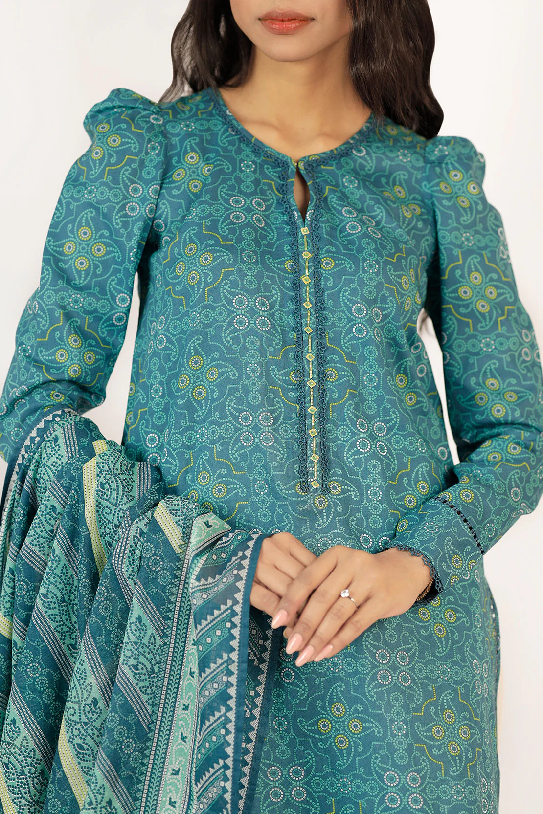 Unstitched Printed Lawn 3 Piece - Image 2
