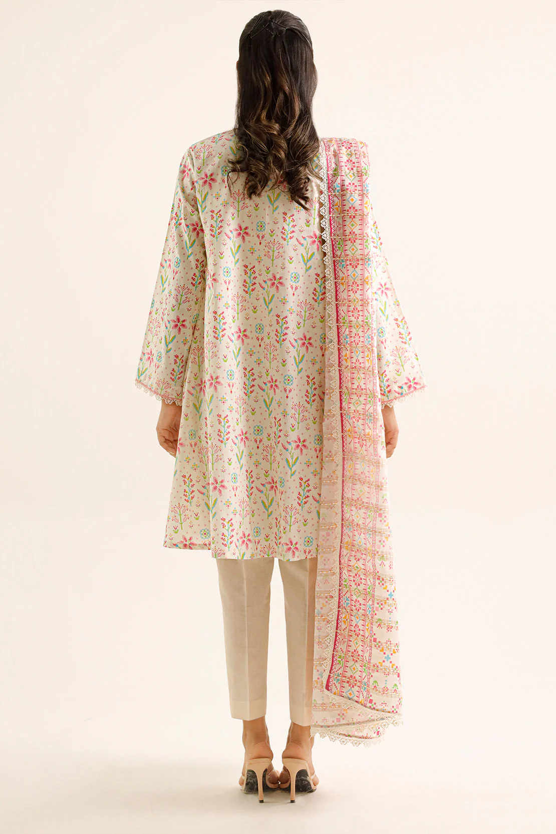 Unstitched Printed Lawn  3 Piece - Image 2