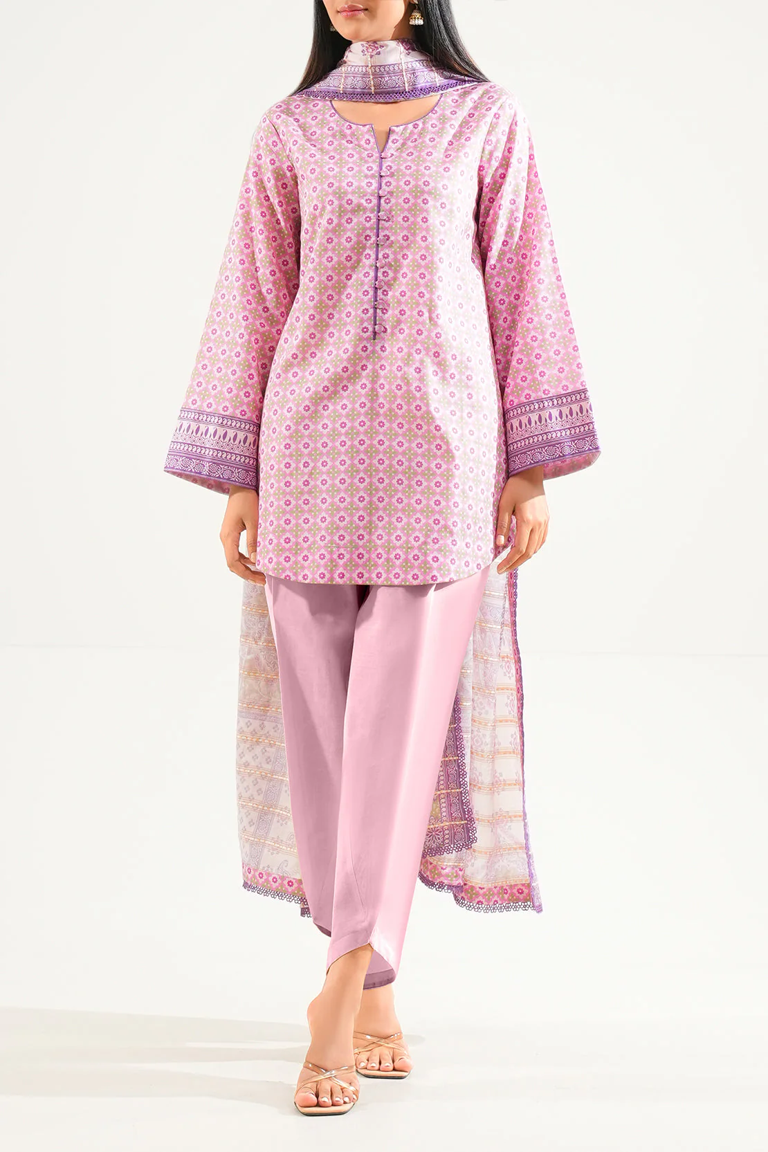 Unstitched Printed Lawn 3 Piece - Image 2