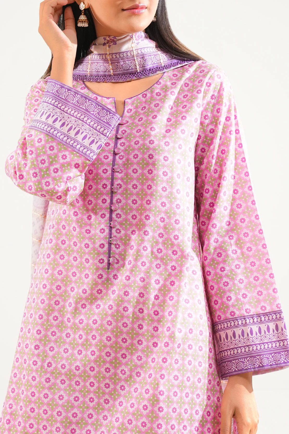 Unstitched Printed Lawn 3 Piece - Image 4
