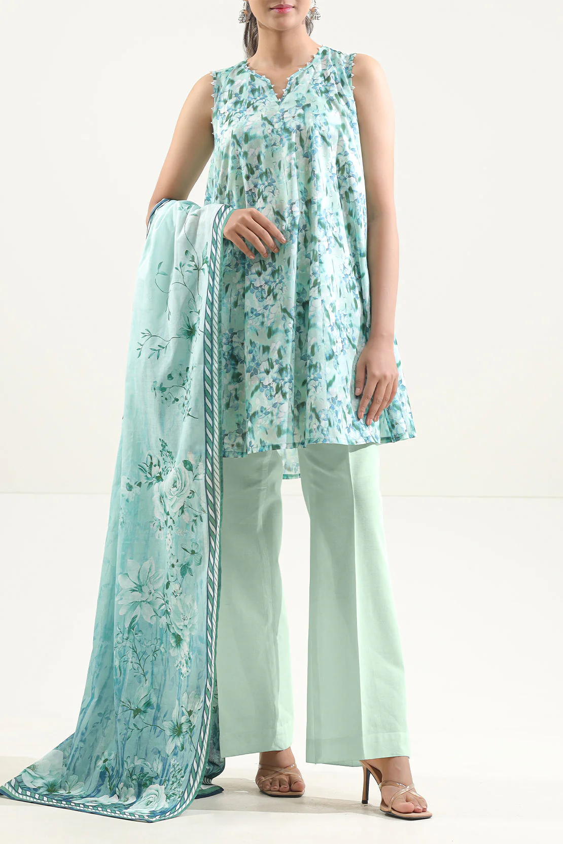 Unstitched Printed Lawn 3 Piece