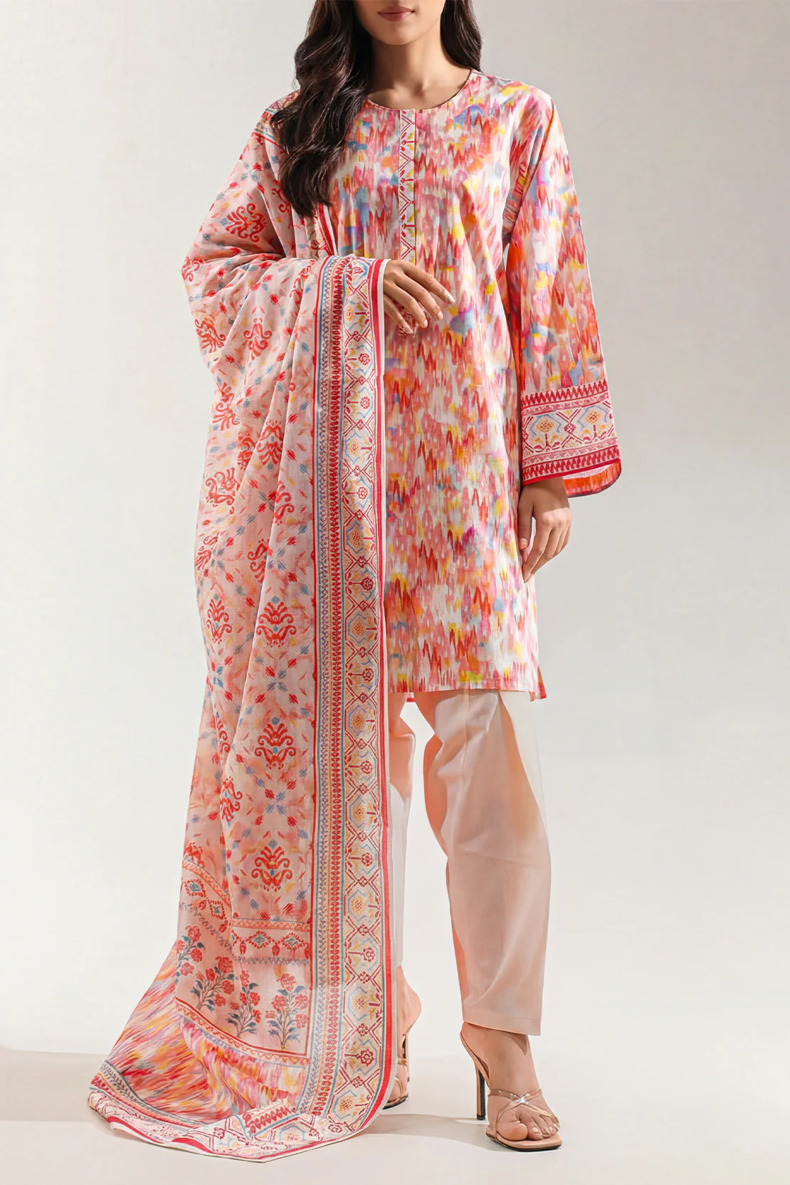 Unstitched Printed Lawn 3 Piece