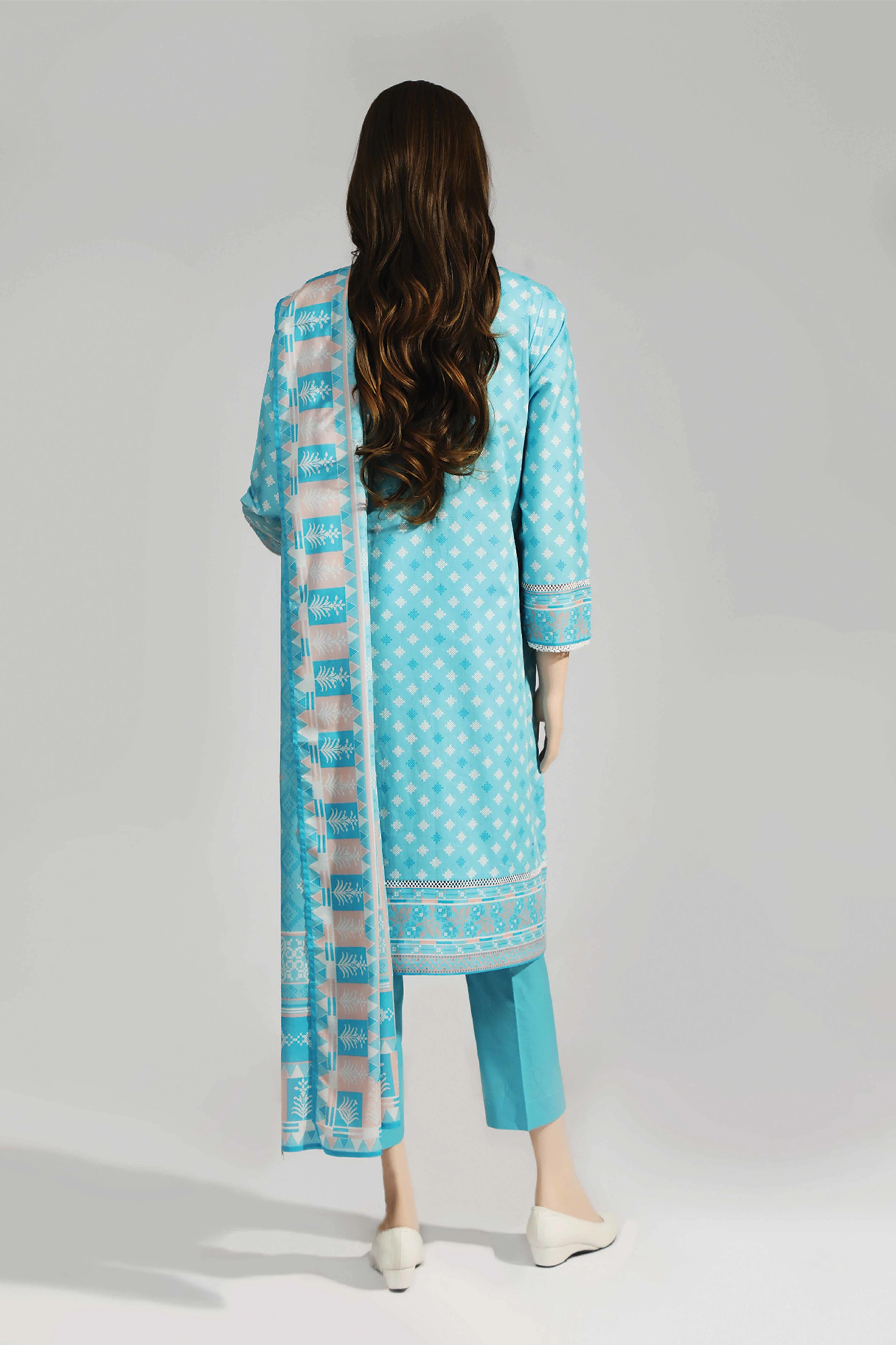 Unstitched Printed Lawn 3 Piece - Image 2