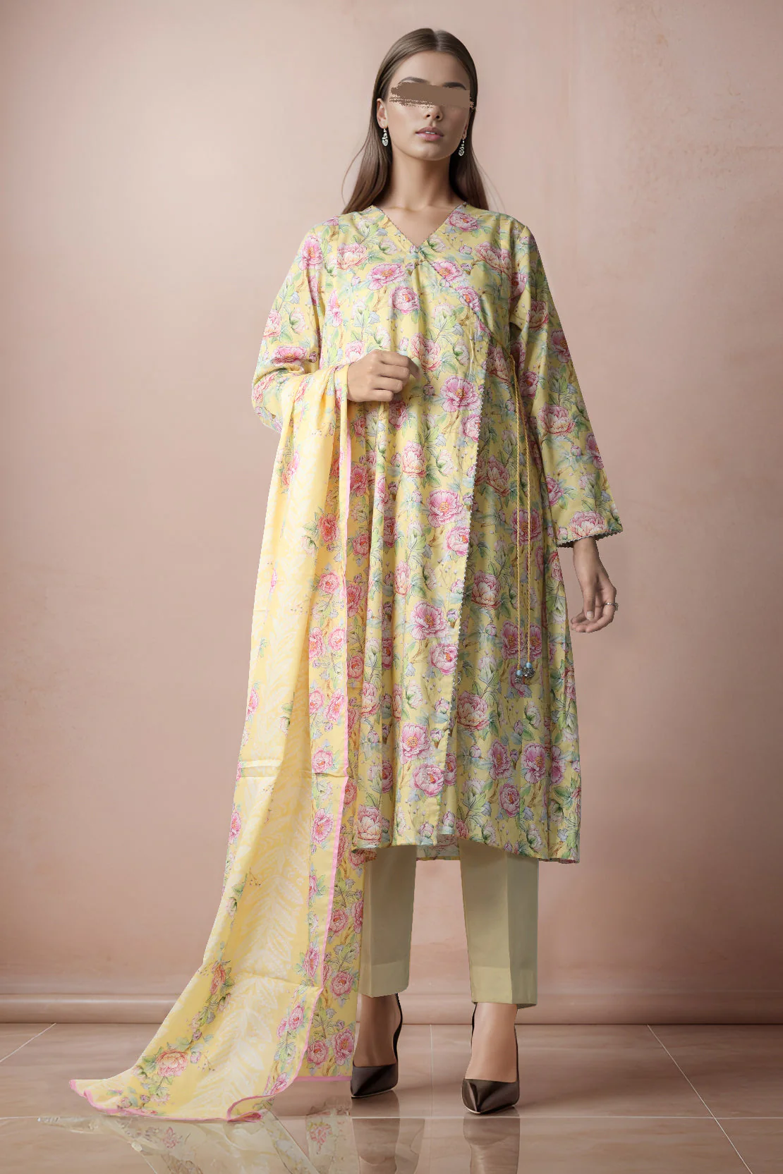 Unstitched Printed Lawn 3 Piece