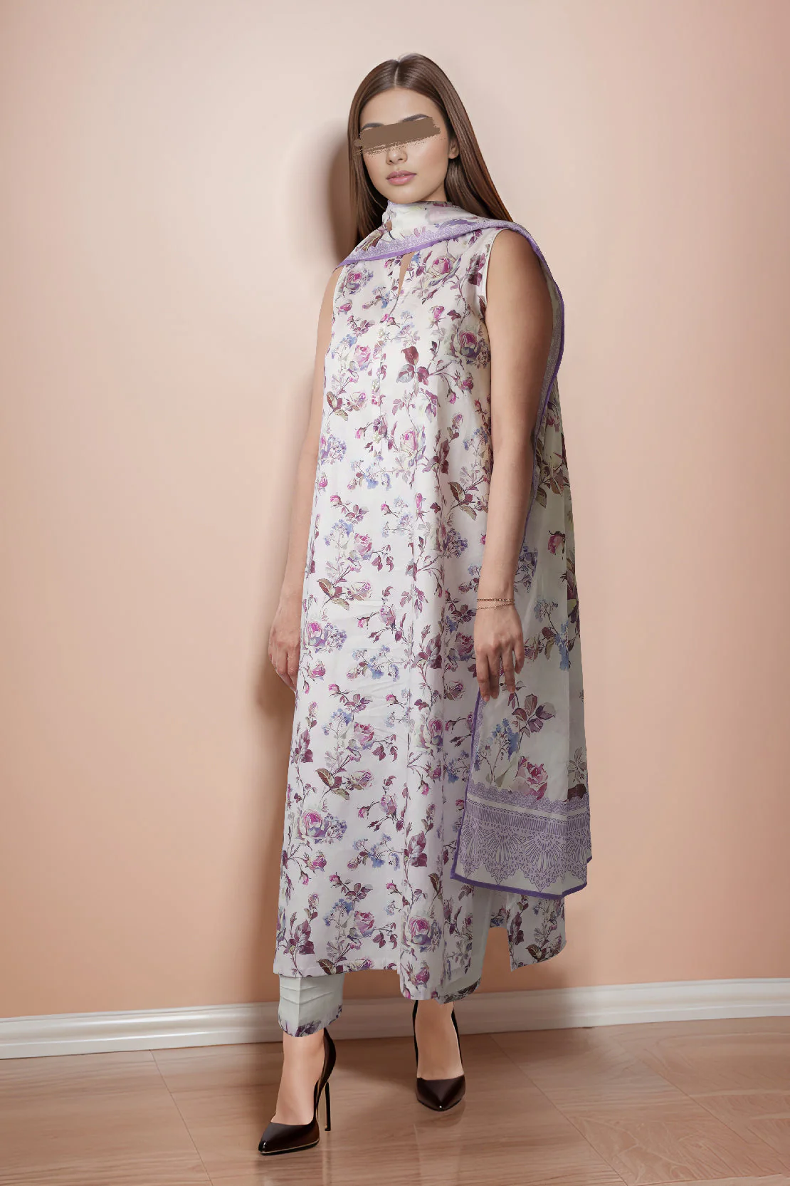 Unstitched Printed Lawn 3 Piece - Image 2