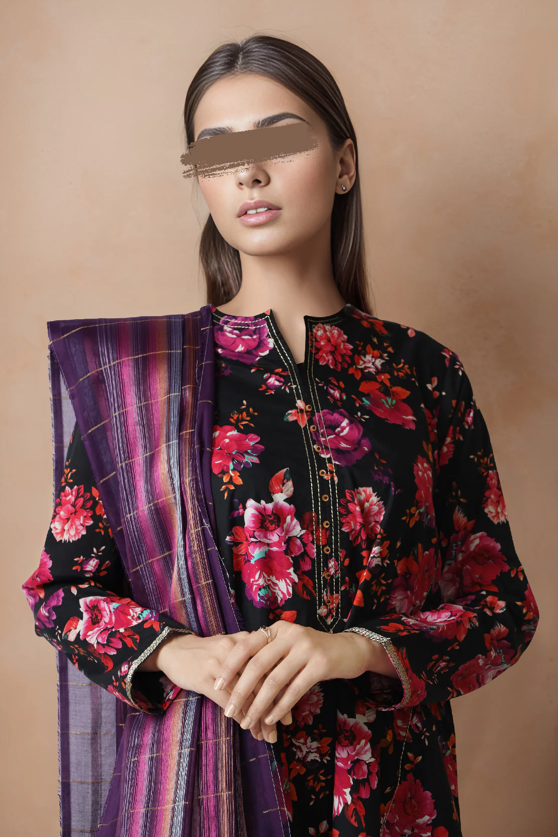 Unstitched Printed Lawn 3 Piece - Image 2