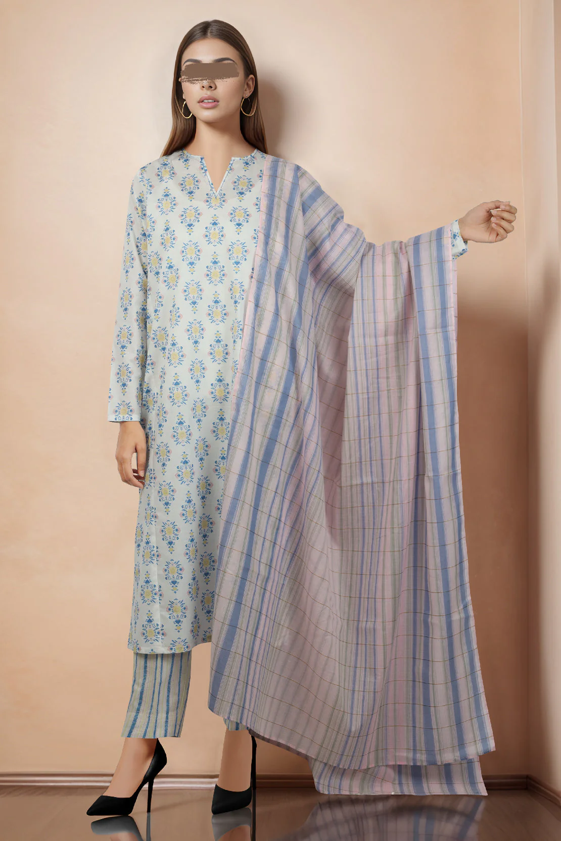 Unstitched Printed Lawn 3 Piece - Image 3
