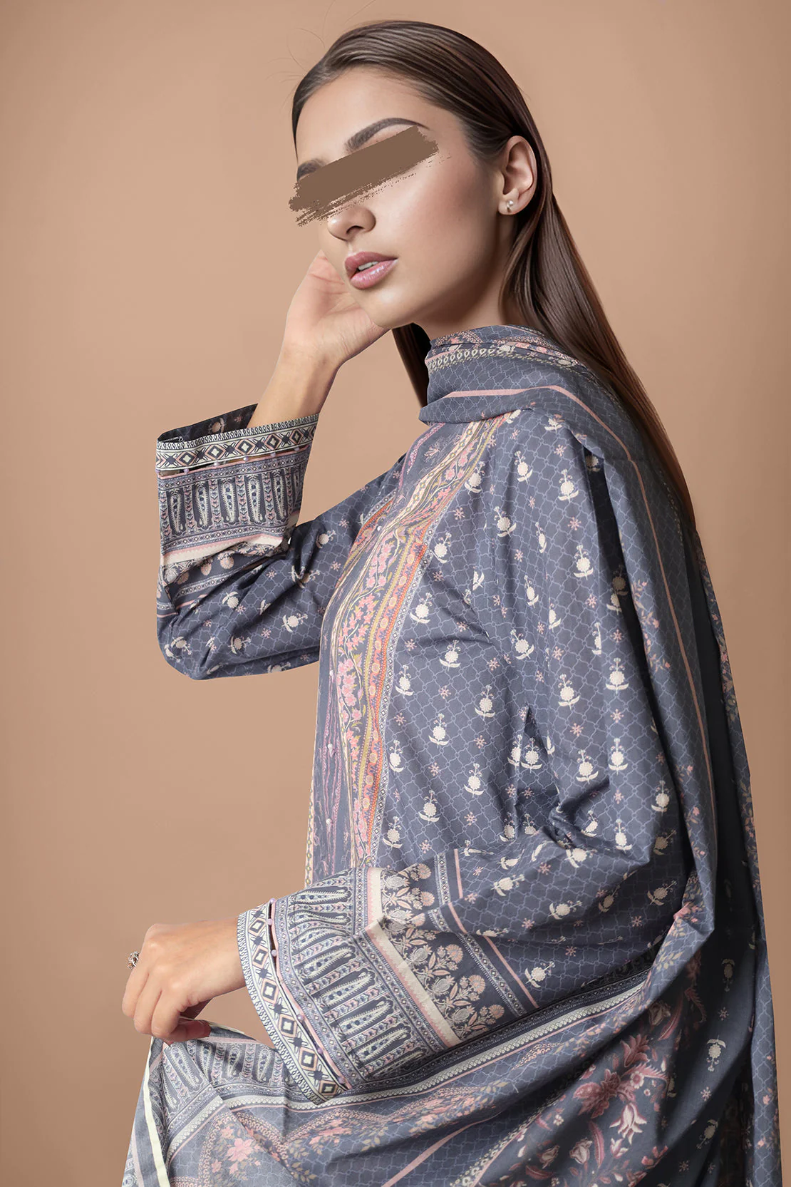Unstitched Printed Lawn 3 Piece - Image 3