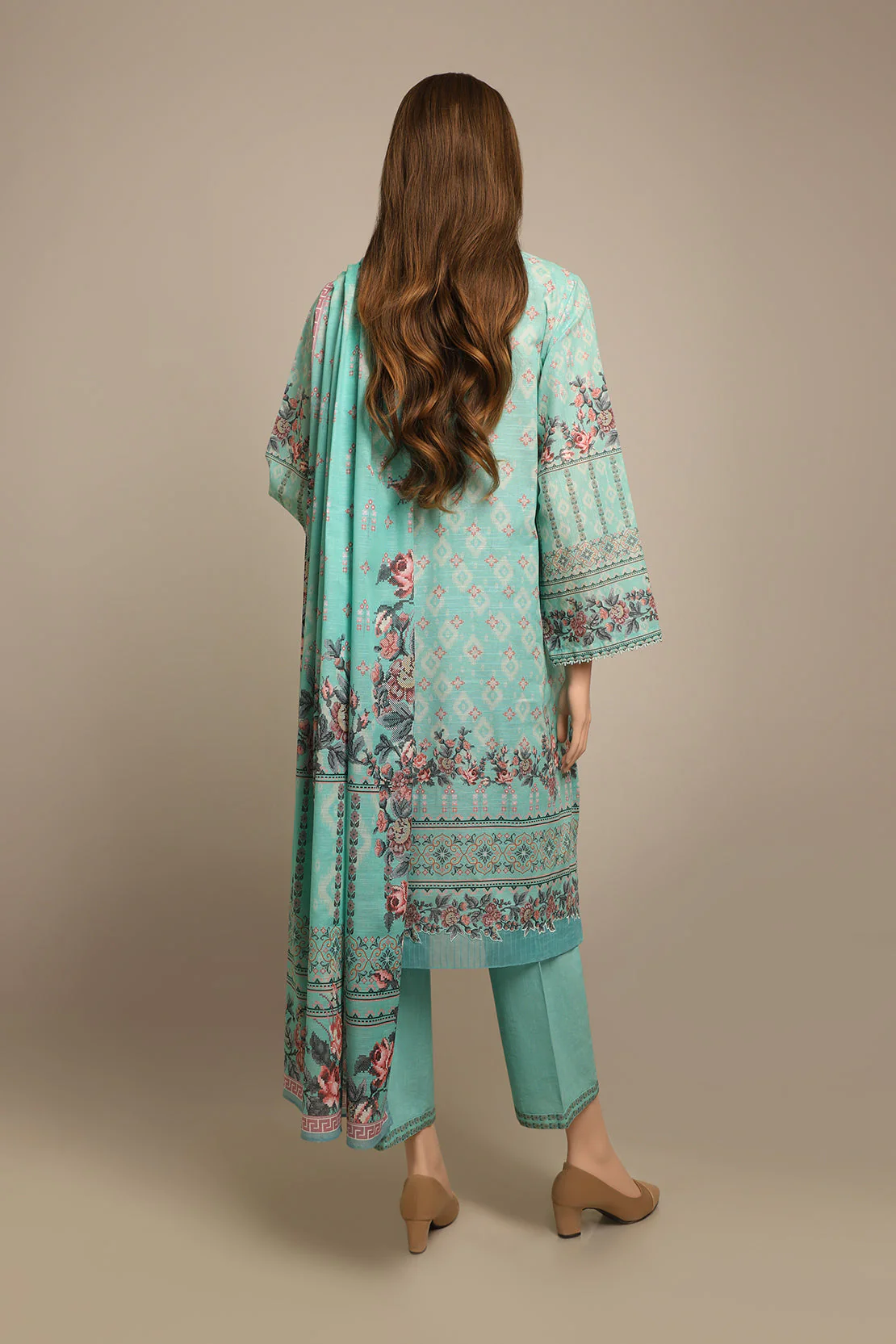 Unstitched Printed Lawn 3 Piece - Image 2
