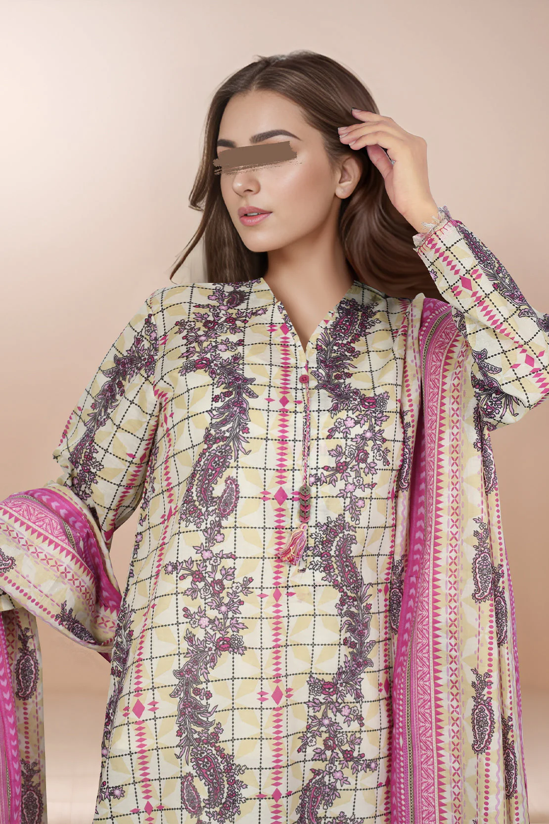 Unstitched Printed Lawn 3 Piece - Image 2