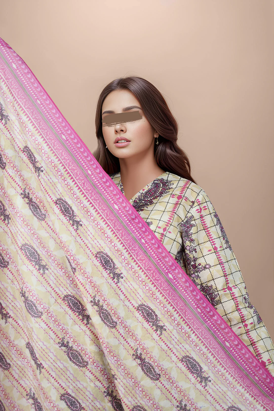 Unstitched Printed Lawn 3 Piece - Image 3