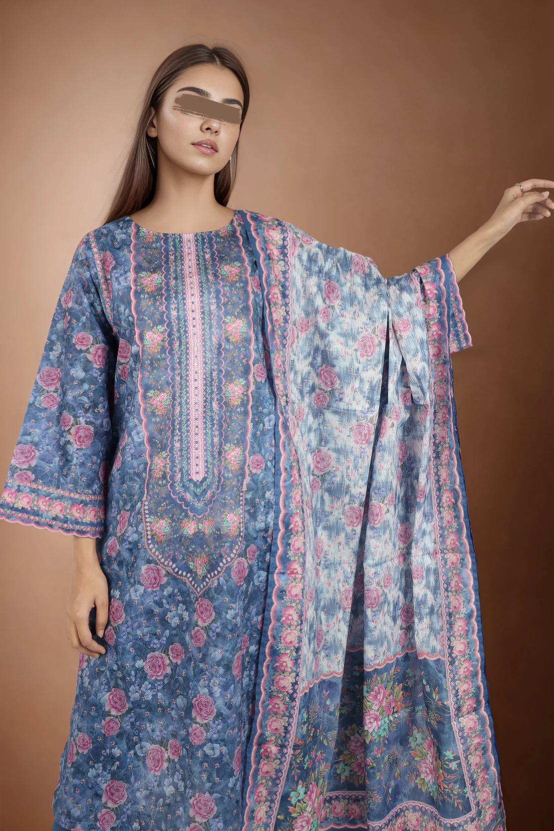 Unstitched Printed Lawn 3 Piece - Image 3