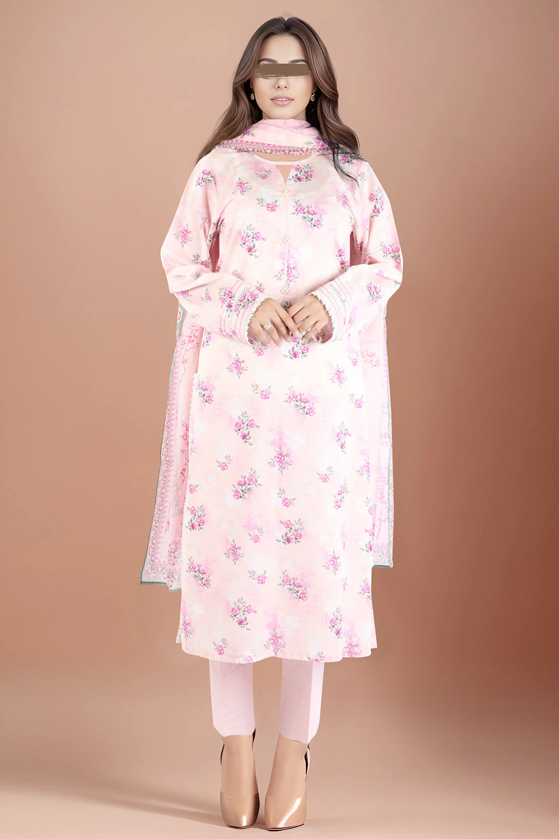 Unstitched Printed Lawn 3 Piece - Image 2