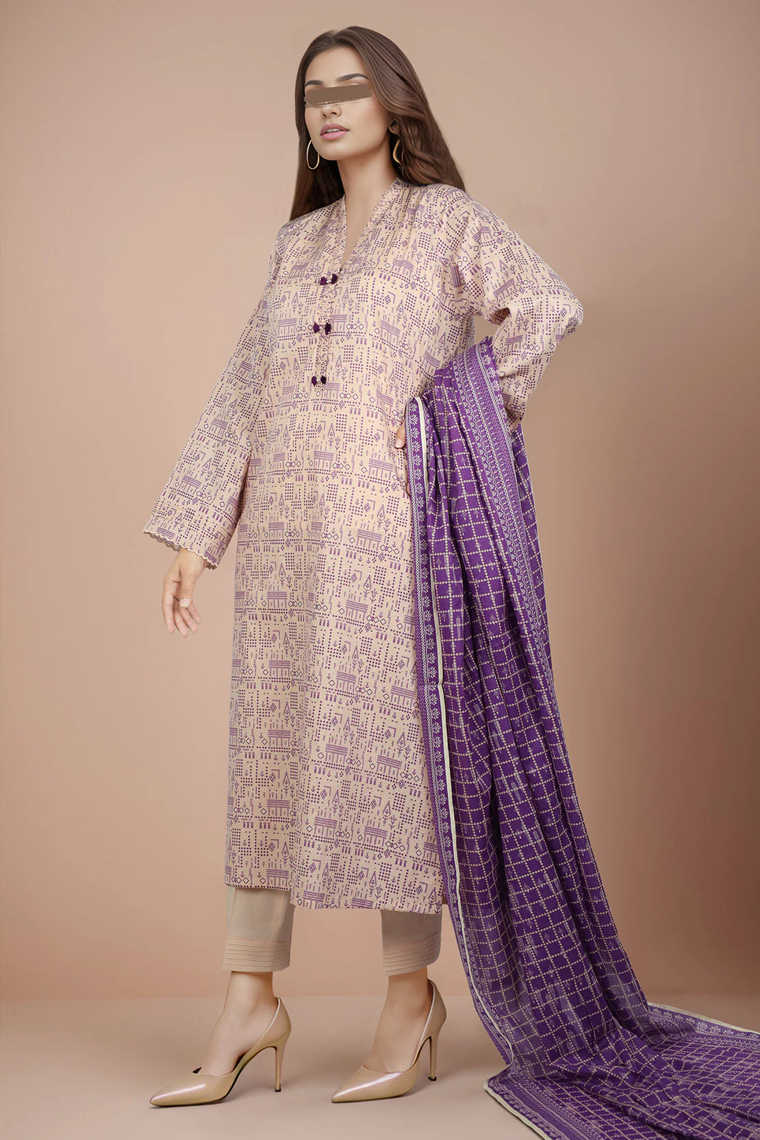 Unstitched Printed Lawn 3 Piece - Image 3