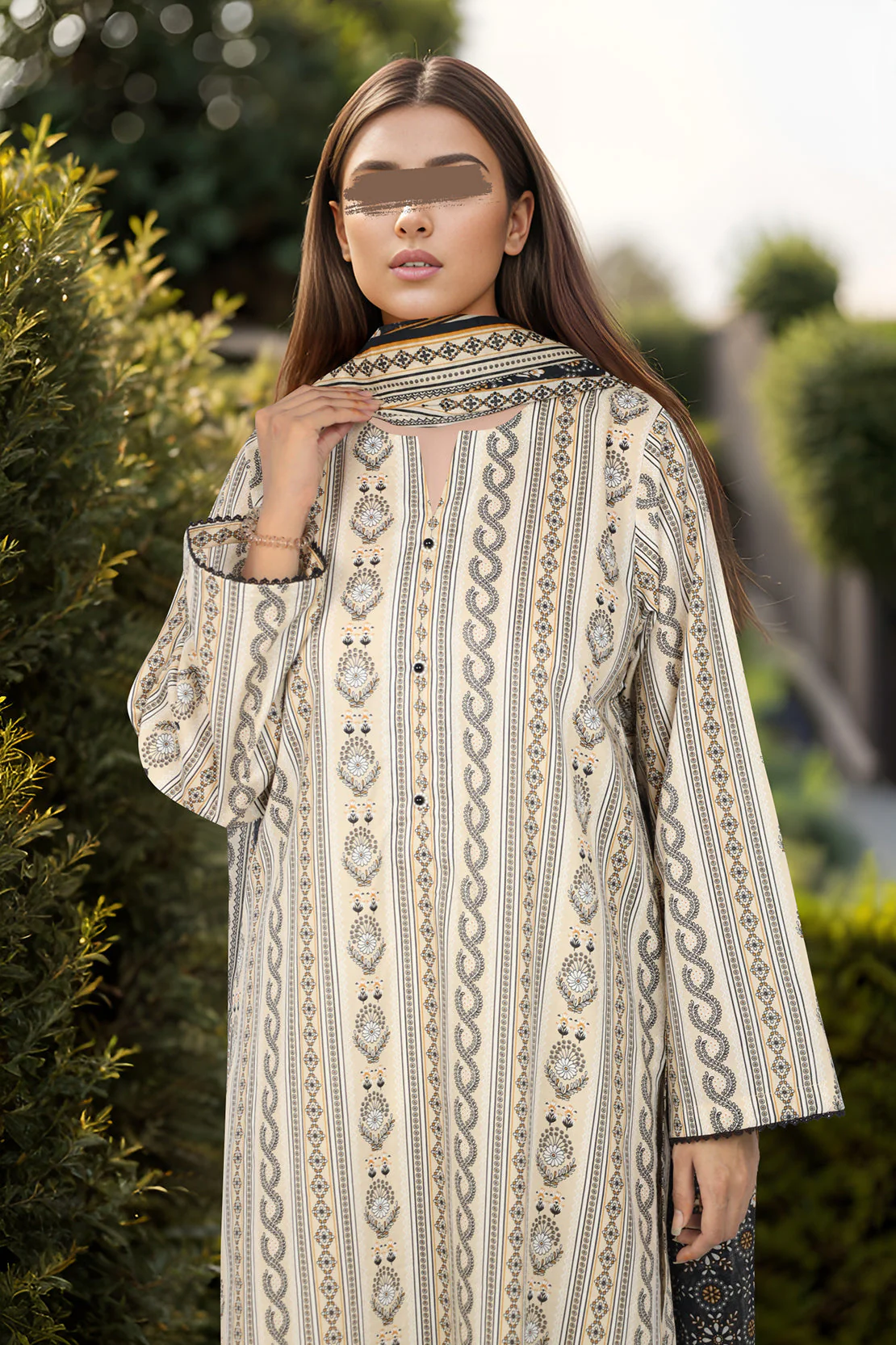 Unstitched Printed Lawn 3 Piece - Image 2