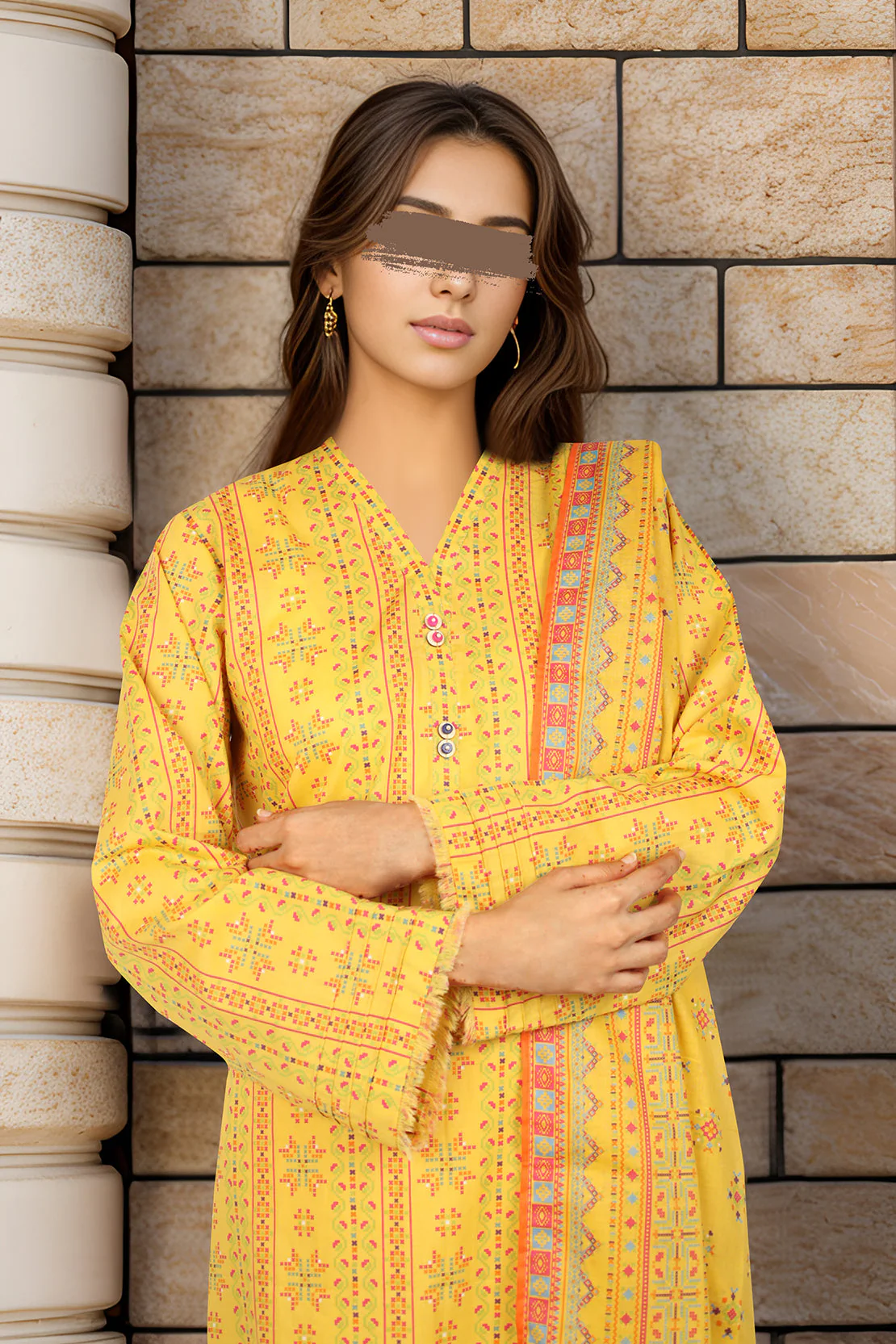Unstitched Printed Lawn 3 Piece - Image 3