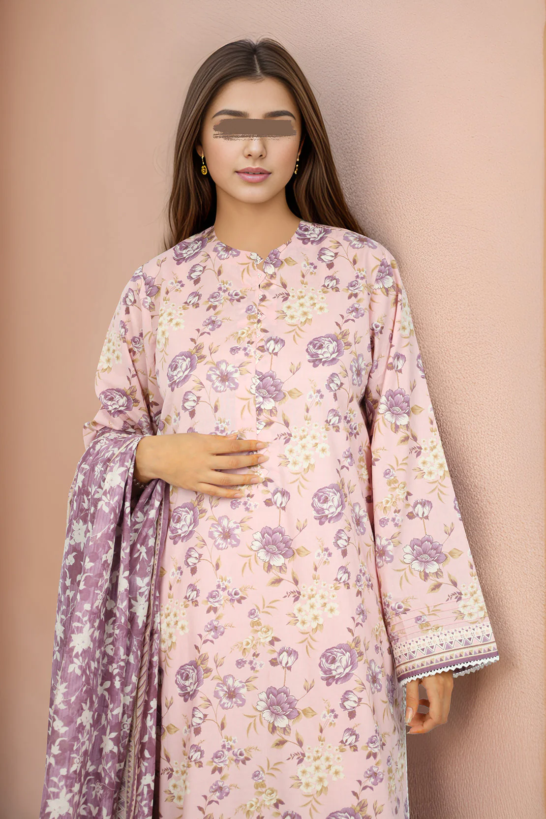 Unstitched Printed Lawn 3 Piece - Image 2