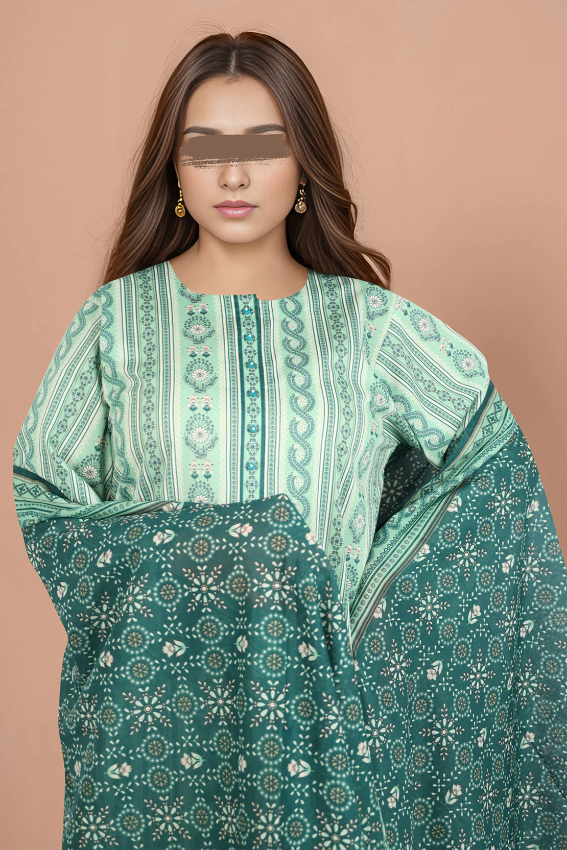 Unstitched Printed Lawn 3 Piece - Image 3